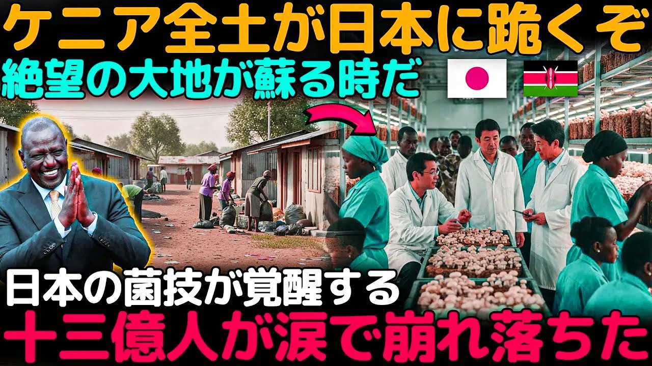【世界号泣】長年実らなかった大地に変化が訪れた。日本のキノコ技術が生活を支え、人々の心を動かした瞬間