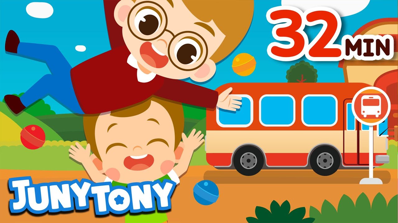 The Wheels on the Bus +15 Best Kids Songs | Nursery Rhymes Compilation | JunyTony