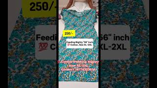 Feeding Nighty Pure cotton,Best Summer Wear Comfortable Budget Friendly #feeding #maternity #dress