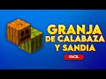 Granja de Calabazas y Sandias Minecraft 1.19 Java y Bedrock Tutorial - #minecraft
