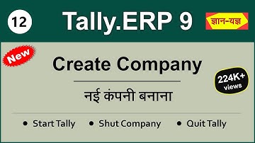 How to Create Company in Tally.ERP9|New Company Creation in Tally| Create Company in Tally Hindi #12
