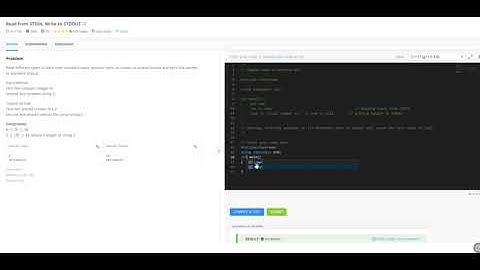 Read STDIN and STDOUT problem from hackerearth
