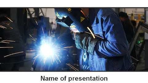 Arc Welding PowerPoint Template by PoweredTemplate.com