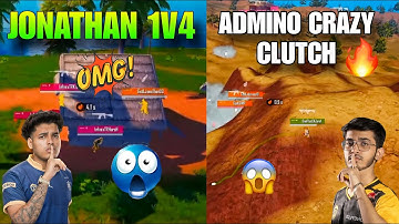 JONATHAN 1V4 🔥🥶 || ADMINO CRAZY CLUTCH 8BIT 🚀 || FULL HIGHLIGHTS 💛
