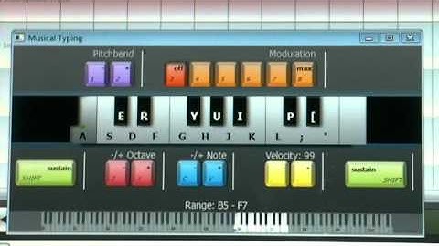 Musical Typing In Mixcraft