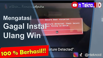 Gagal Instal ulang Karena "Invalid Signature Detected", Begini cara setting nya !! 100% Work