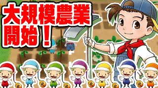 大規模農業の始まり！動物も飼って小作人に労働させよう！ #5【牧場物語 再会のミネラルタウン】
