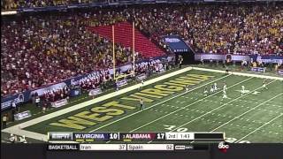 West Virginia Ties Alabama With A Long Kickoff Return