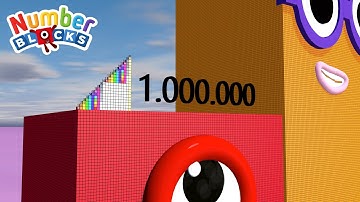 Looking for Numberblocks Step Squad 1 vs 20 to 2 MILLION Standing Tall Numbers Patterns