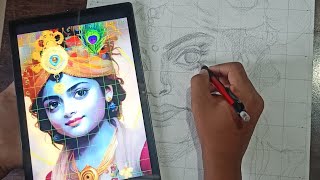 Krishna Drawing, Krishna Ji Drawing Outline ,  Draw with me Krishna, Krishna Drawing, Step By Step