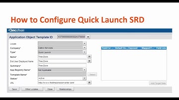 BMC Service Request Management 9.1 - Configuring a quick launch Service Request Definition