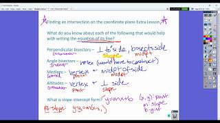 Reveal Geometry 6.1-6.3 Extra Lesson Finding Intersections