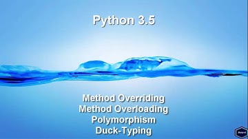 Method Overriding, Method Overloading, Polymorphism and Duck-Typing.