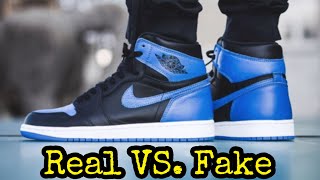 Best Real Vs Fake Jordan 1 Royal 2017