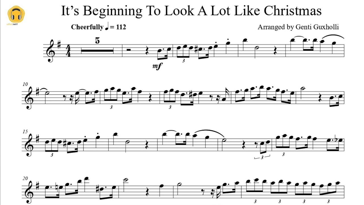 It’s Beginning To Look A Lot Like Christmas (Flute Solo with Piano Accompaniment/Sheets)