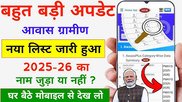 PM Awas Yojana New List 2025-26 | Awas Yojana Ki List Kaise Dekhe | PM Aawas Yojana New List Gramin