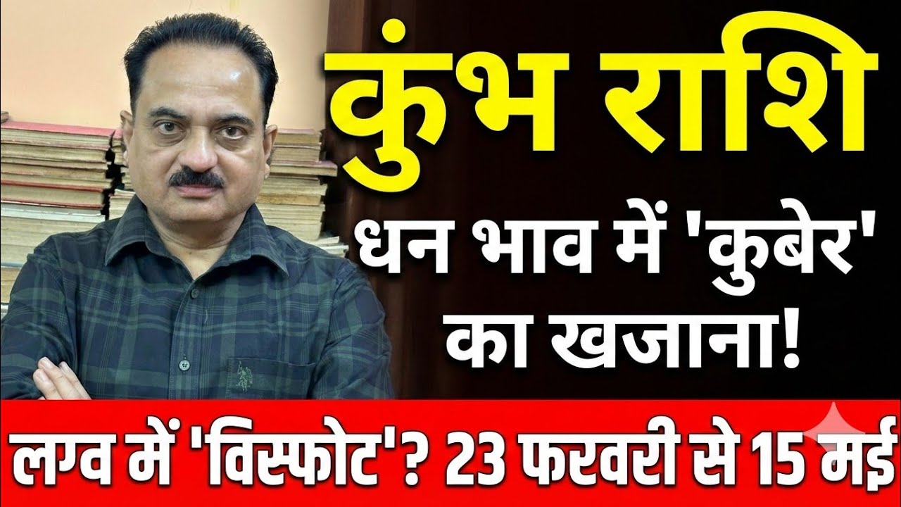Kumbh Rashi: 23 फरवरी से 15 मई | धन भाव में 'कुबेर' का खजाना! | लग्न में 'विस्फोट'? | Aquarius
