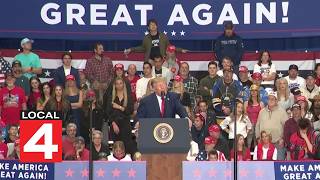President Trump rallies in Michigan, supports Republican nominees