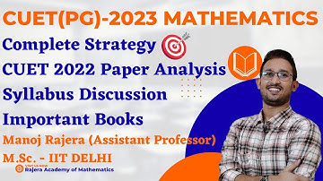 CUET PG 2023 MSc Mathematics Syllabus | complete  Strategy | Important Topics | Important Books Cuet
