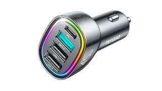 Review: USB C Car Charger, 45W 4 Ports Super Fast Car Charger Adapter, PD3.0 & QC3.0 30W Type C Car