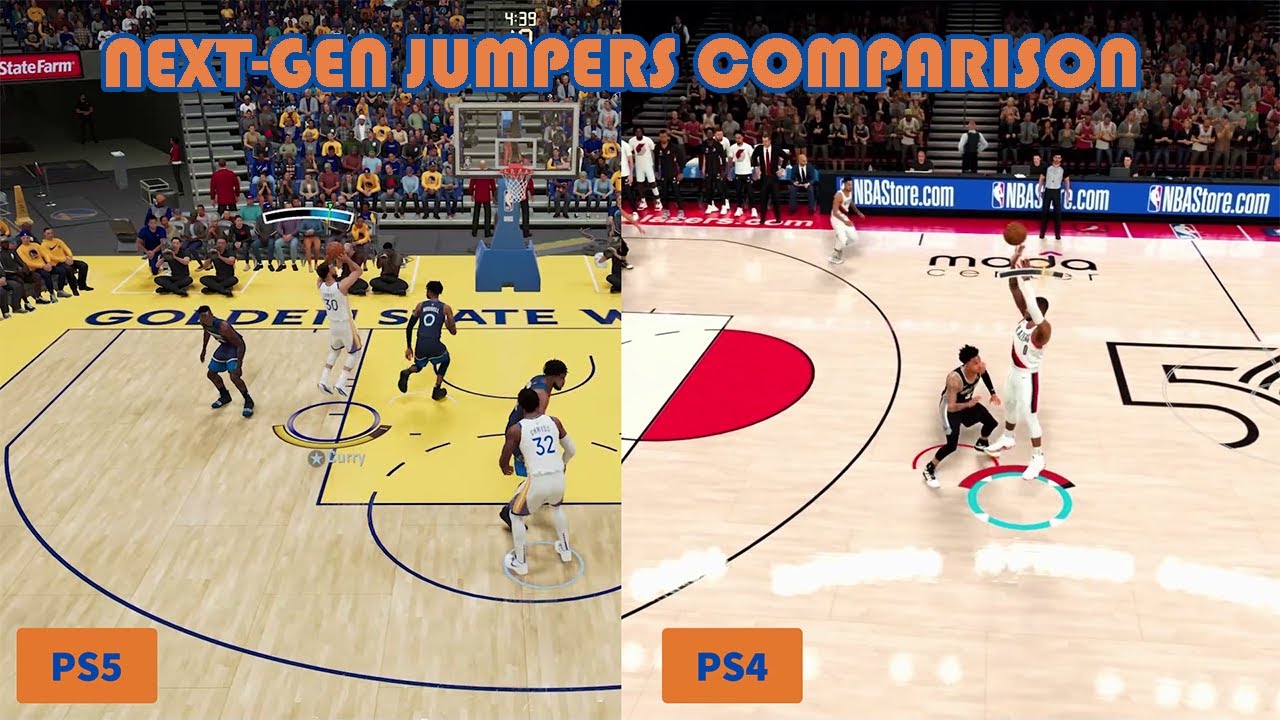 Next Gen Graphics Comparison Nba 2k21 Ps5 Vs Ps4 Gameplay Youtube