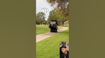 Worst Golf cart crash EVER!!🤯😂 | Irresponsible ￼ #youtubeshorts