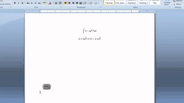 Differential equation with Microsoft Word 2007 Mathematics Addin