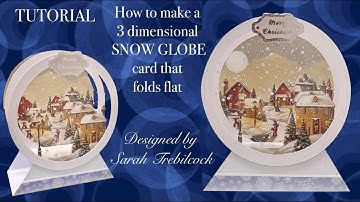 🎄☃️ TUTORIAL 3D Snow Globe Christmas Handmade Card Cardmaking ideas Inspiration Techniques Learn