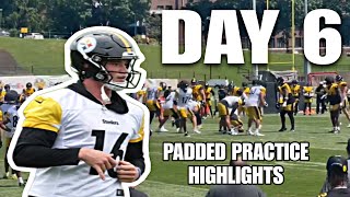 Pittsburgh Steelers FULL PADDED PRACTICE @ Training Camp DAY 6 HIGHLIGHTS: QB’s Working on ACCURACY!