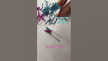 Zardosi braid stitch ✅ #aariclass