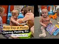 BUSY DAY CLEANING | PACKING | DIARY PLANNING| Large Family of 15