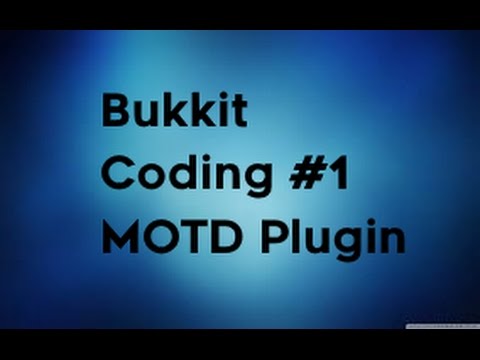 Minecraft Plugin Coding #1 [MOTD]
