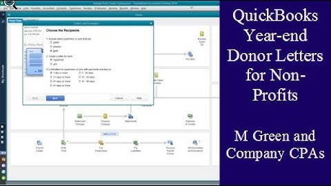 QuickBooks - Create Donor Year-end Donor Letters