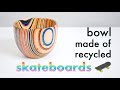 Turning A Bowl From Recycled Skateboards // Woodturning - How To Build