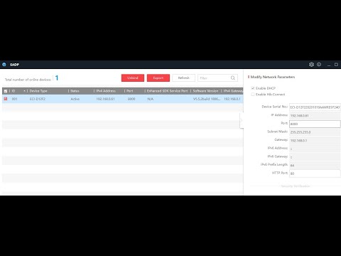 Installing Hikvision SADP and locating & configuring Hikvision IP Camera
