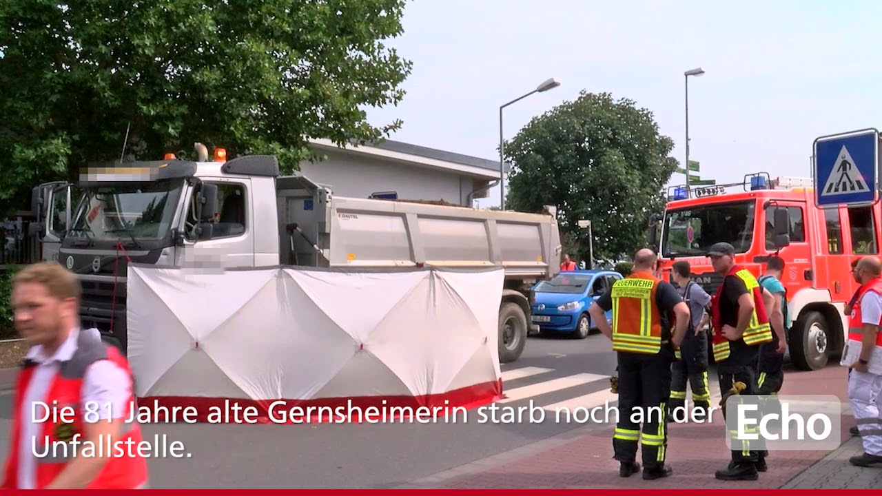 17.08.2017: Frau in Gernsheim von LKW erfasst