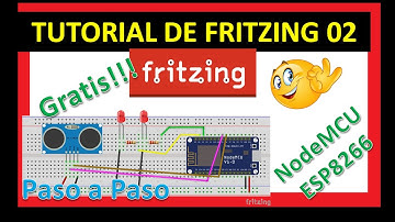 Tutorial Fritzing 02. Circuito con NodeMCU ESP8266 y  Ultrasonico HC-SR04