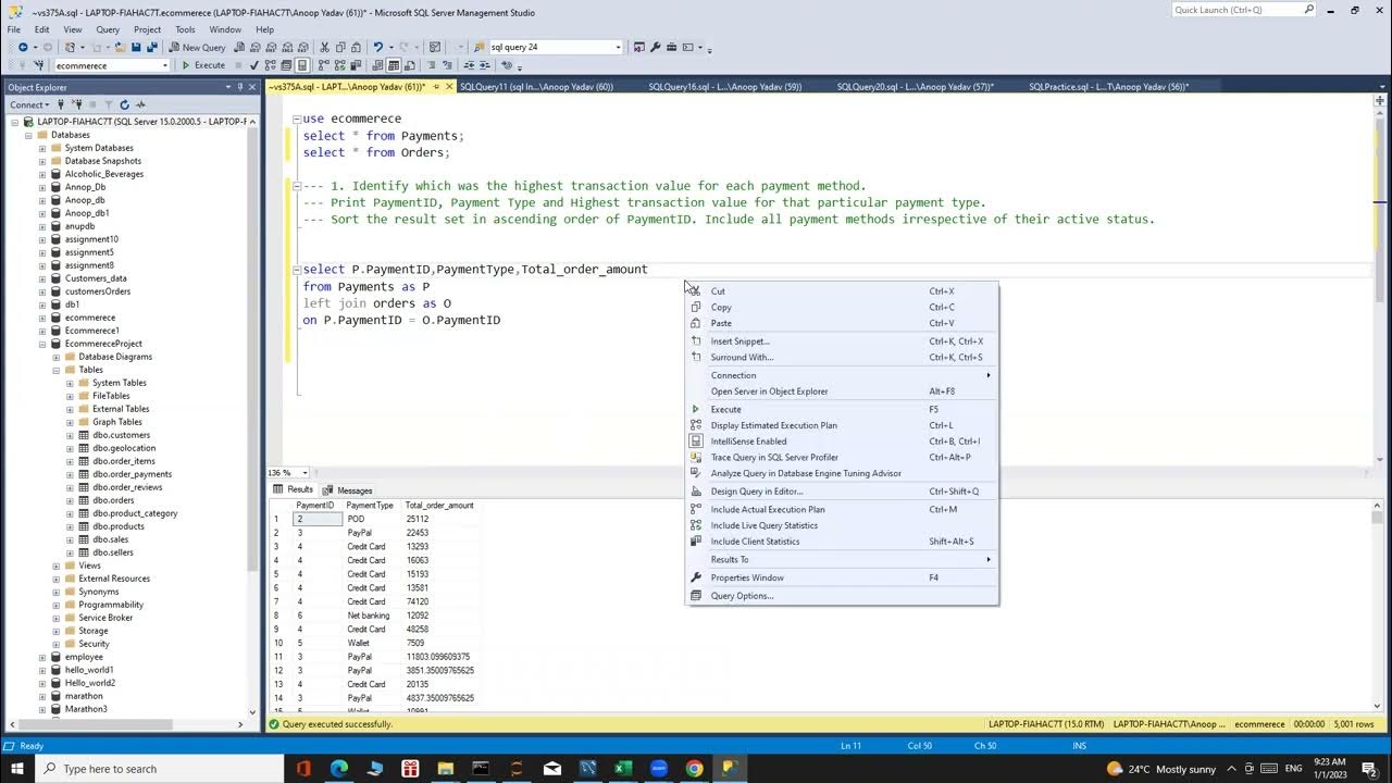 SQL Query based on Sub Query and Ranking functions - YouTube