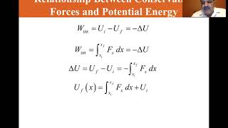 University Physics Lectures, Relationship Between Conservative Forces and Potential Energy