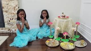 Geeta Chapter 12 Recital By Aadhya and Dhanya | Sri Krishna Janmastami