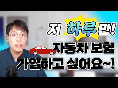   따라하면쉬운 임시운전자특약 Vs 하루자동차보험 원데이보험