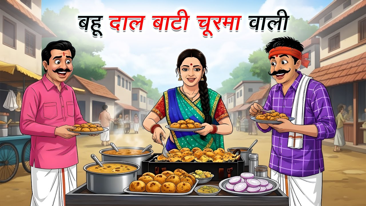 बहु दाल बाटी चूरमा वाली | BAHU DAL BATI CHURMA WALI | HINDI KAHANIYA | CARTOON STORY | HINDI STORIES