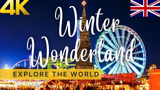 🇬🇧 Hyde Park Winter Wonderland Walking Tour: London, England UK - 4K