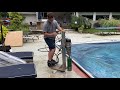 July 13, 2021.   Swimming pool handrail install