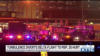 Turbulence diverts Delta flight to MSP, 25 people injured