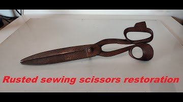 Rusted sewing scissors restoration