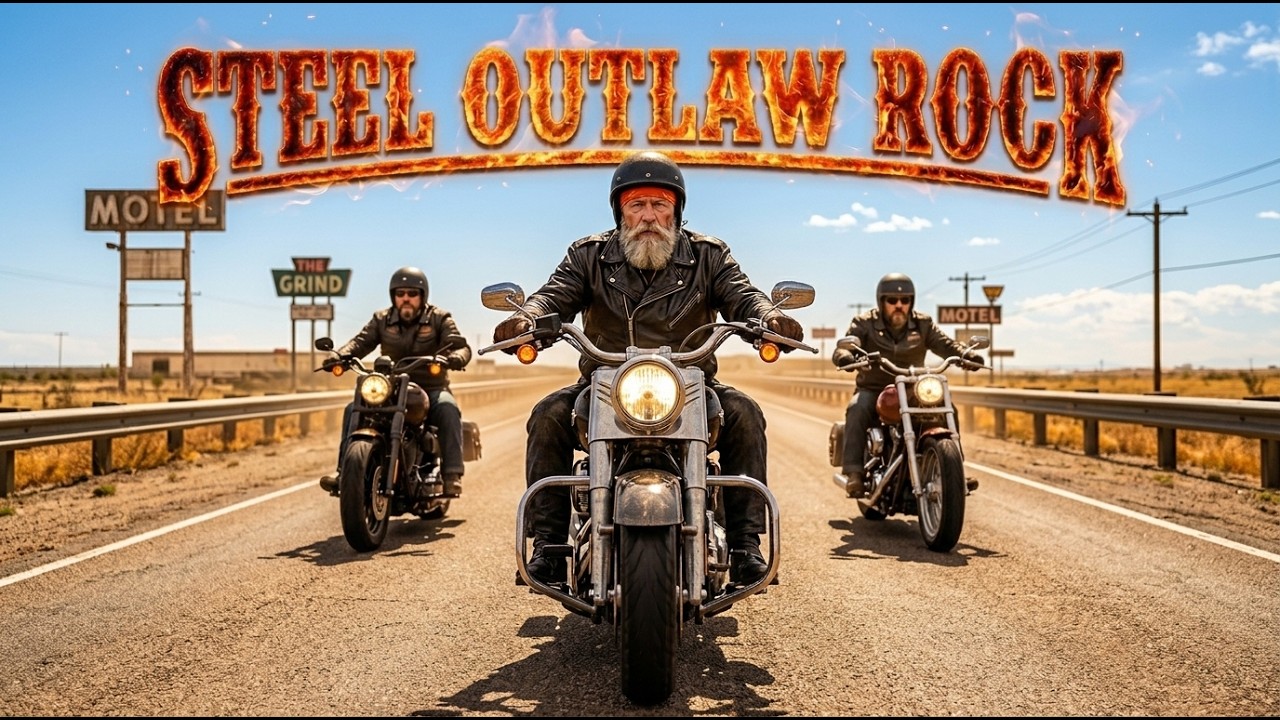 Steel Outlaw Rock 🎸 Midnight Rain Riders 🔥 Harley Freedom Run (Classic Rock Playlist) #outlawrock