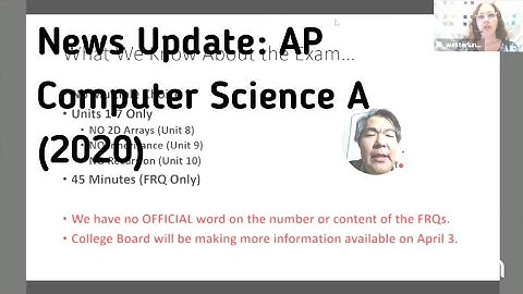[Mar. 25, 2020] News Update: AP Computer Science A (2020)
