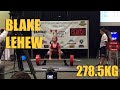 Blake lehew  junior world record deadlift 2785kg 74kg