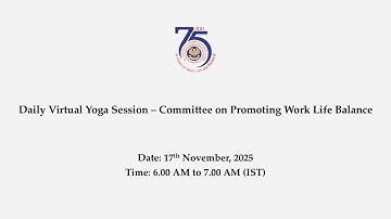 Virtual Yoga Session – Committee on Promoting Work Life Balance